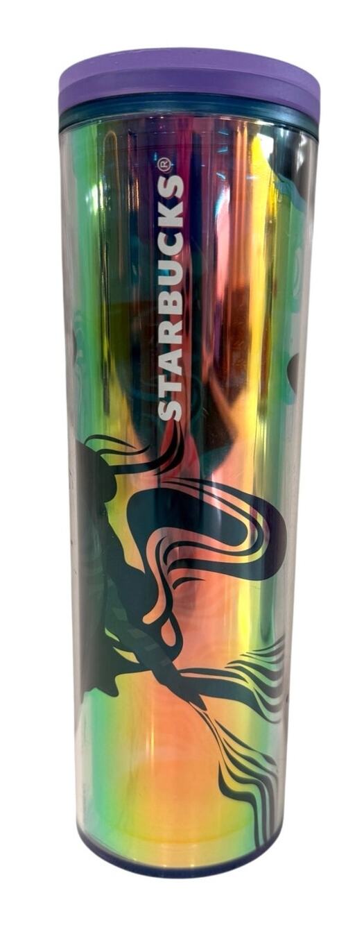 Starbucks Mermaid Siren Twilight Iridescent Double Tail Purple Tumbler 16oz